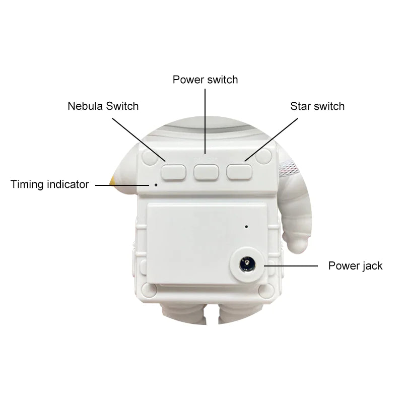 Astronaut Galaxy Projector Lamp – 360° Starry Sky Light with Remote